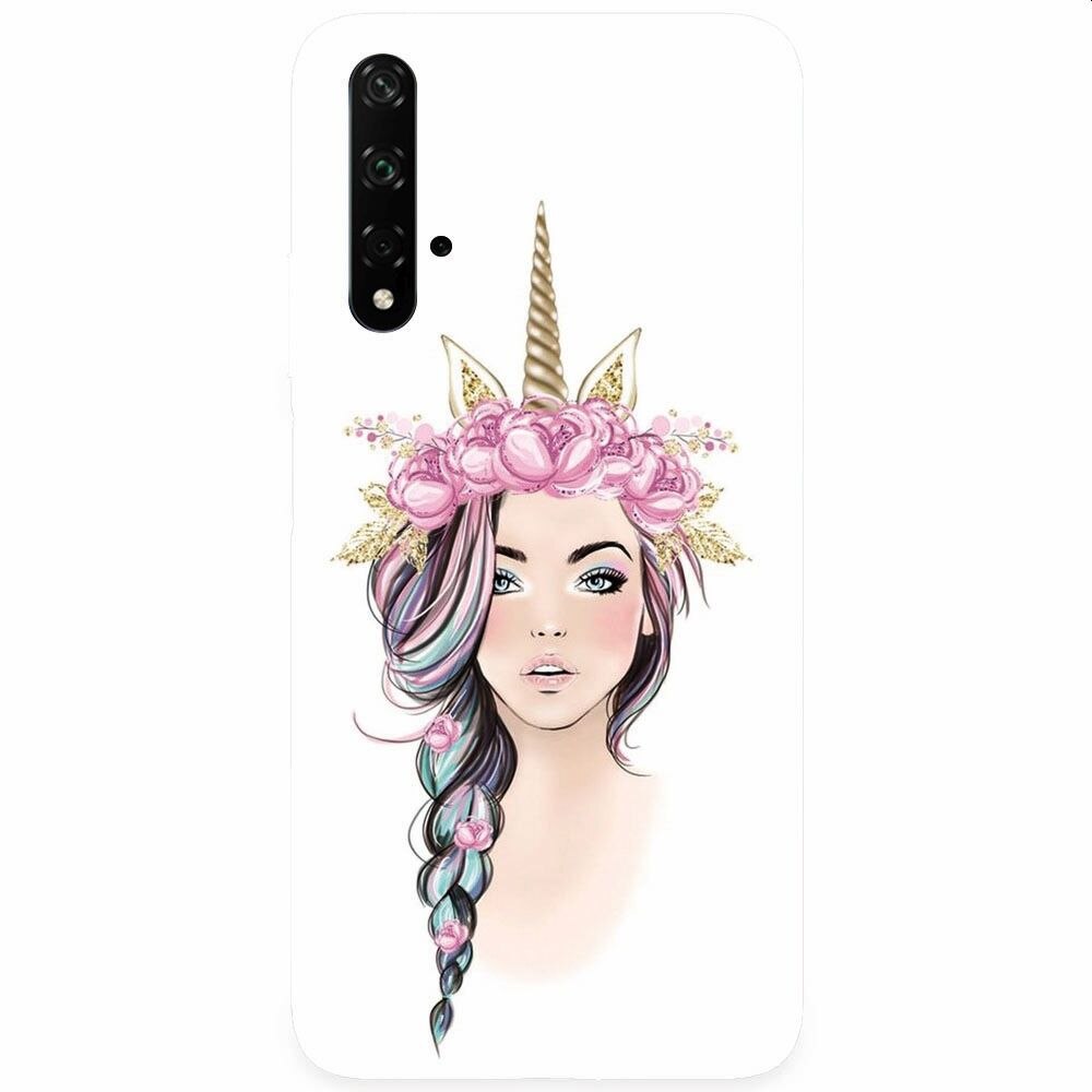 Husa silicon pentru Honor 20, Unicorn Girl