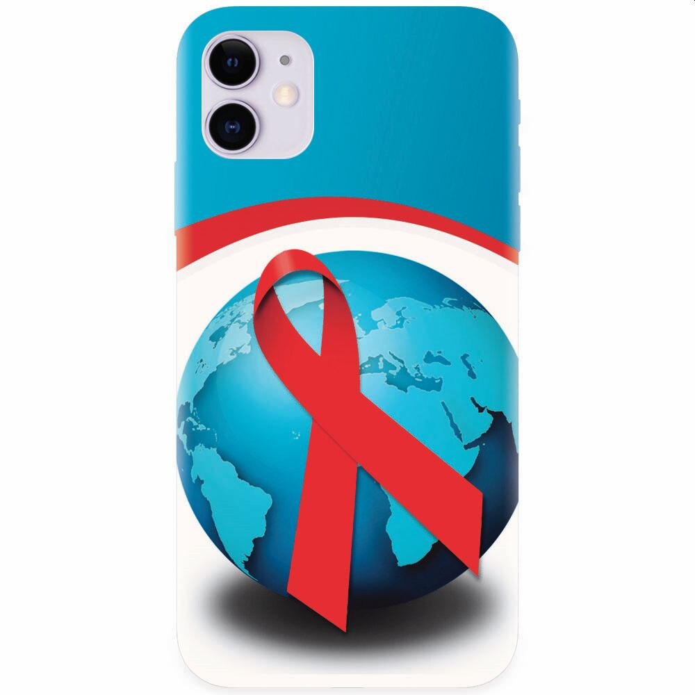 Husa silicon pentru Apple Iphone 11, World Aids Day