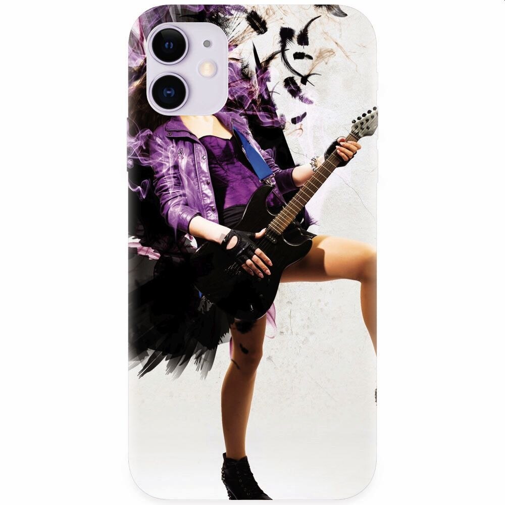 Husa silicon pentru Apple Iphone 11, Rock Music Girl