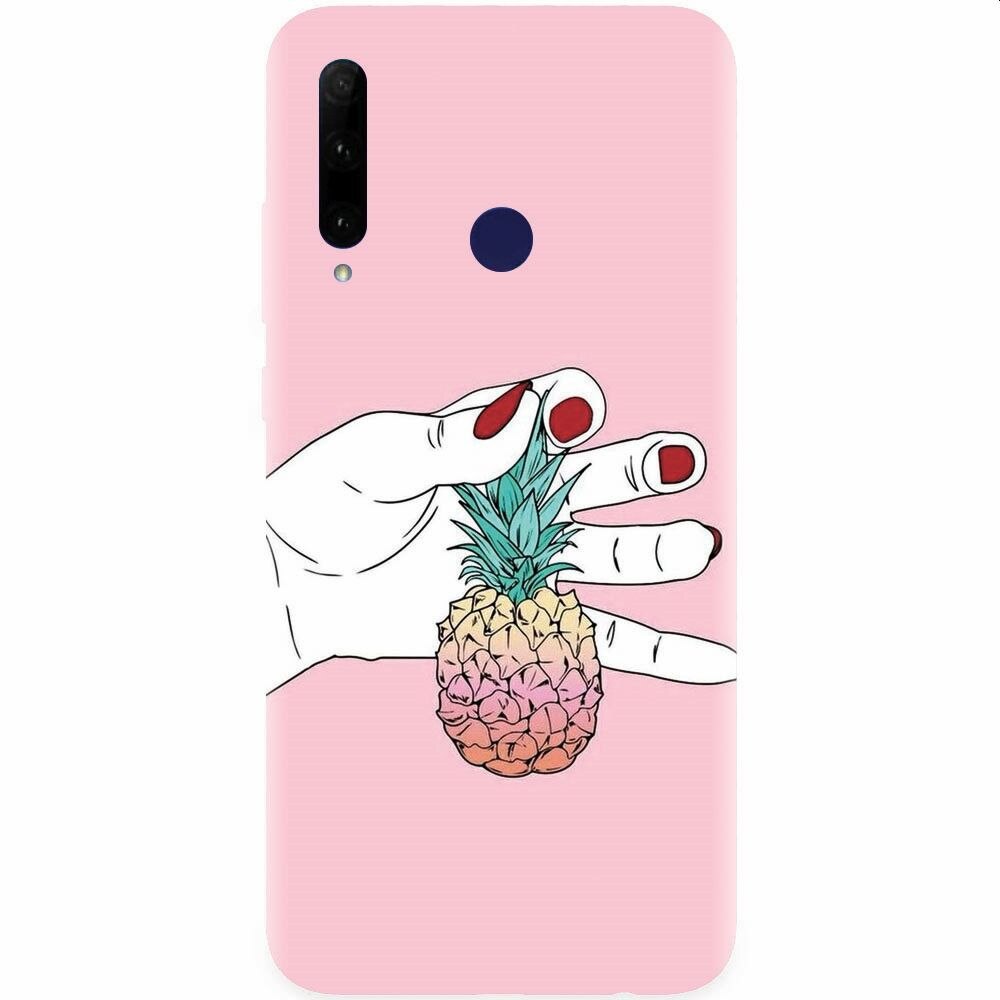 Husa silicon pentru Honor 20 Lite, Rainbow Pinepple