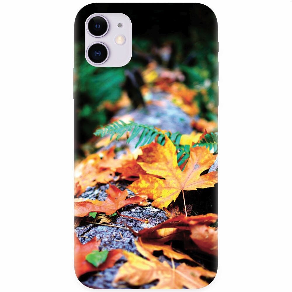 Husa silicon pentru Apple Iphone 11, Autumn Leaves