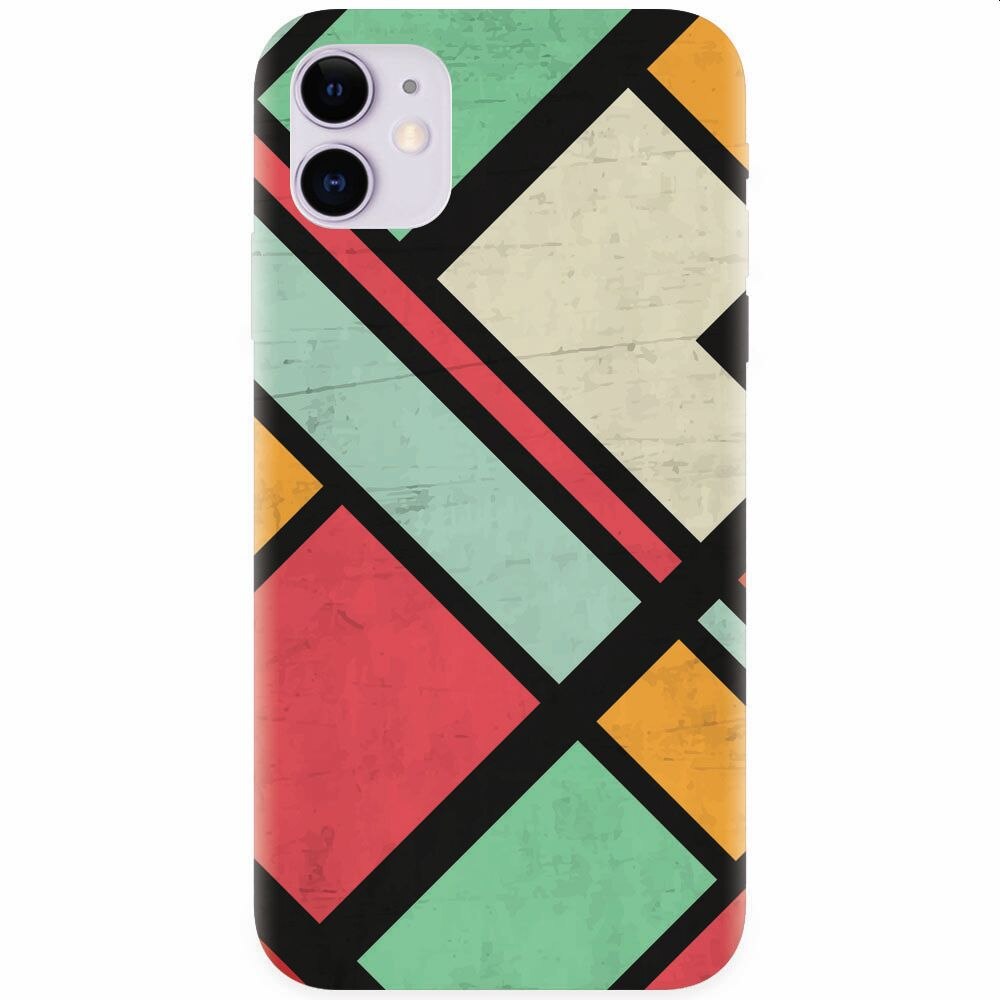 Husa silicon pentru Apple Iphone 11, Retro Grunge