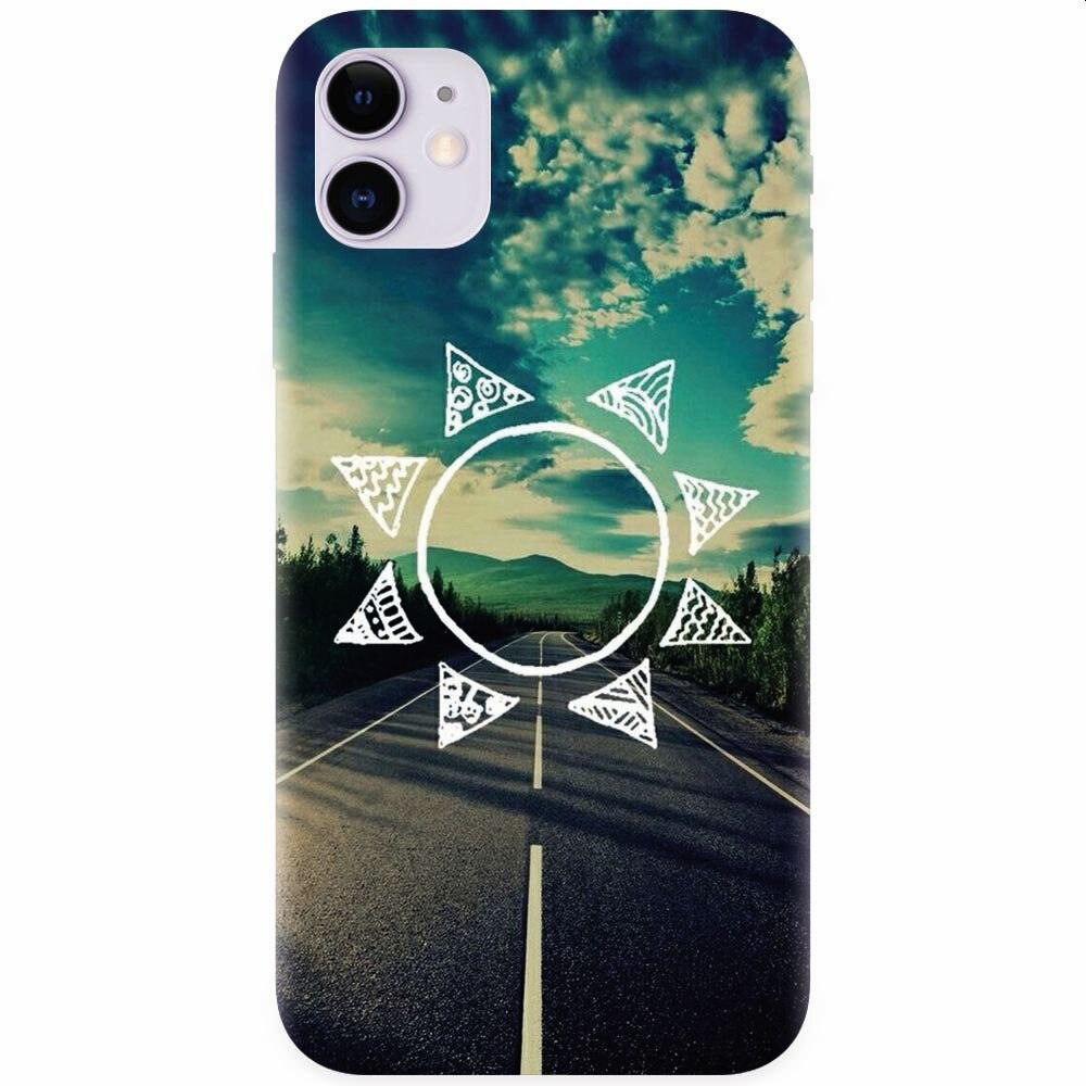 Husa silicon pentru Apple Iphone 11, Sun On The Road