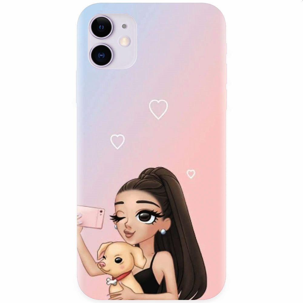 Husa silicon pentru Apple Iphone 11, Selfie With Sweet Dog