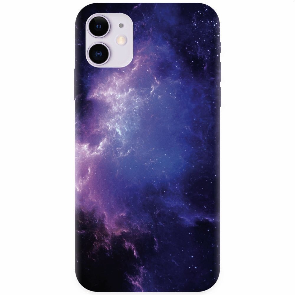 Husa silicon pentru Apple Iphone 11, Purple Space Nebula
