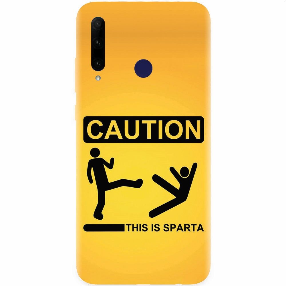 Husa silicon pentru Honor 20 Lite, This Is Sparta Funny Illustration