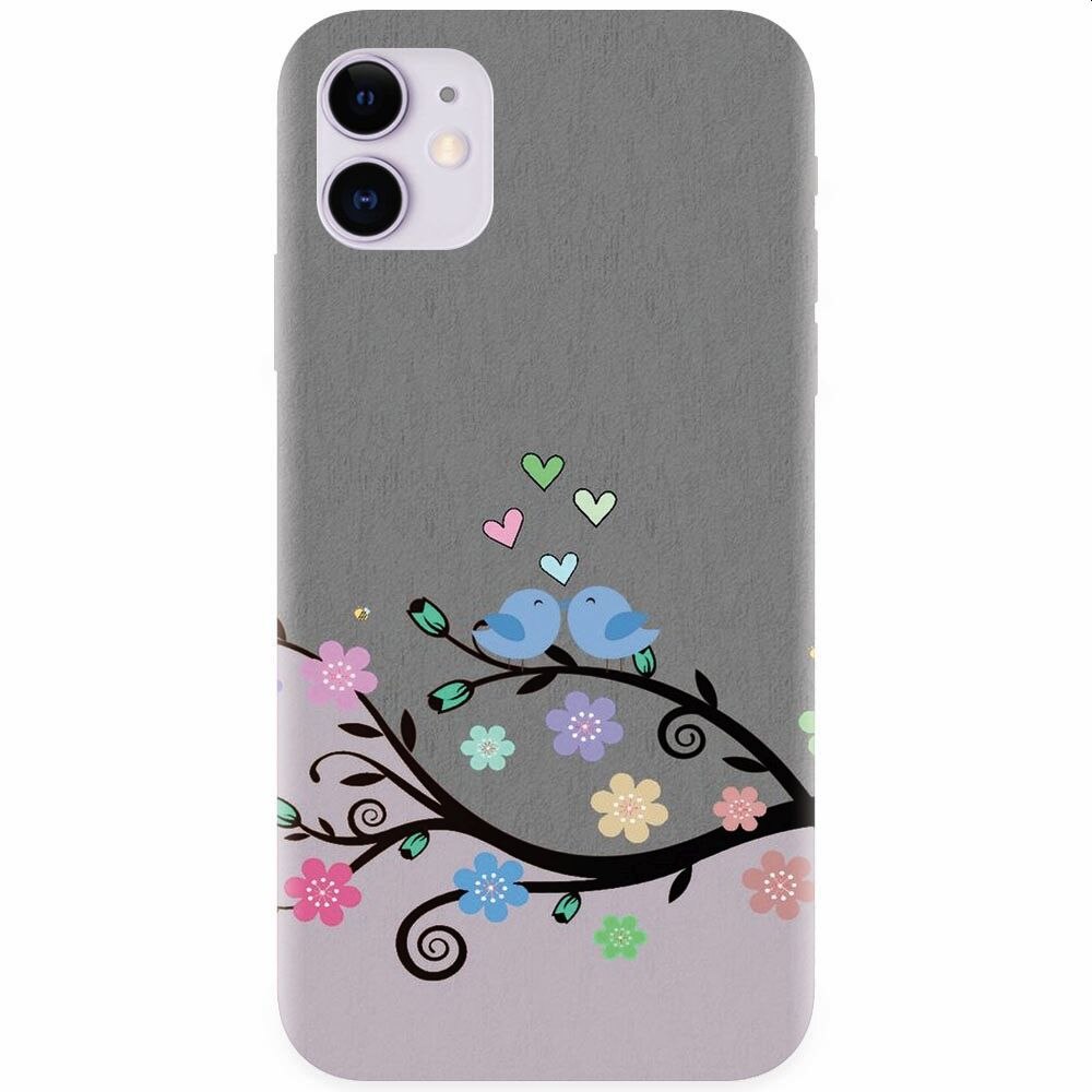 Husa silicon pentru Apple Iphone 11, Bird Love