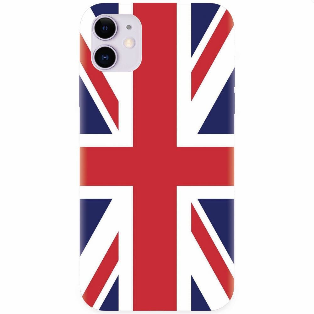 Husa silicon pentru Apple Iphone 11, UK Flag Illustration