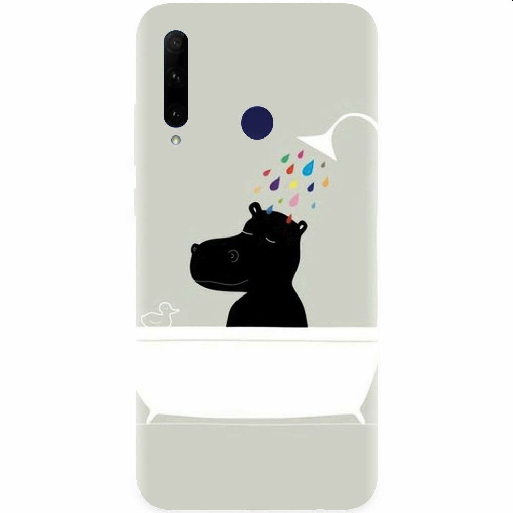 Husa silicon pentru Honor 20 Lite, Hippo Bath
