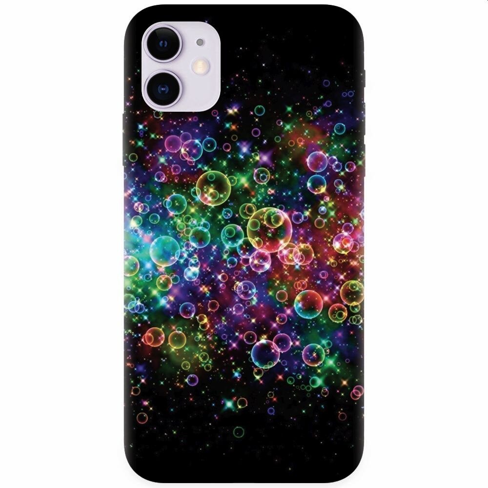 Husa silicon pentru Apple Iphone 11, Rainbow Colored Soap Bubbles