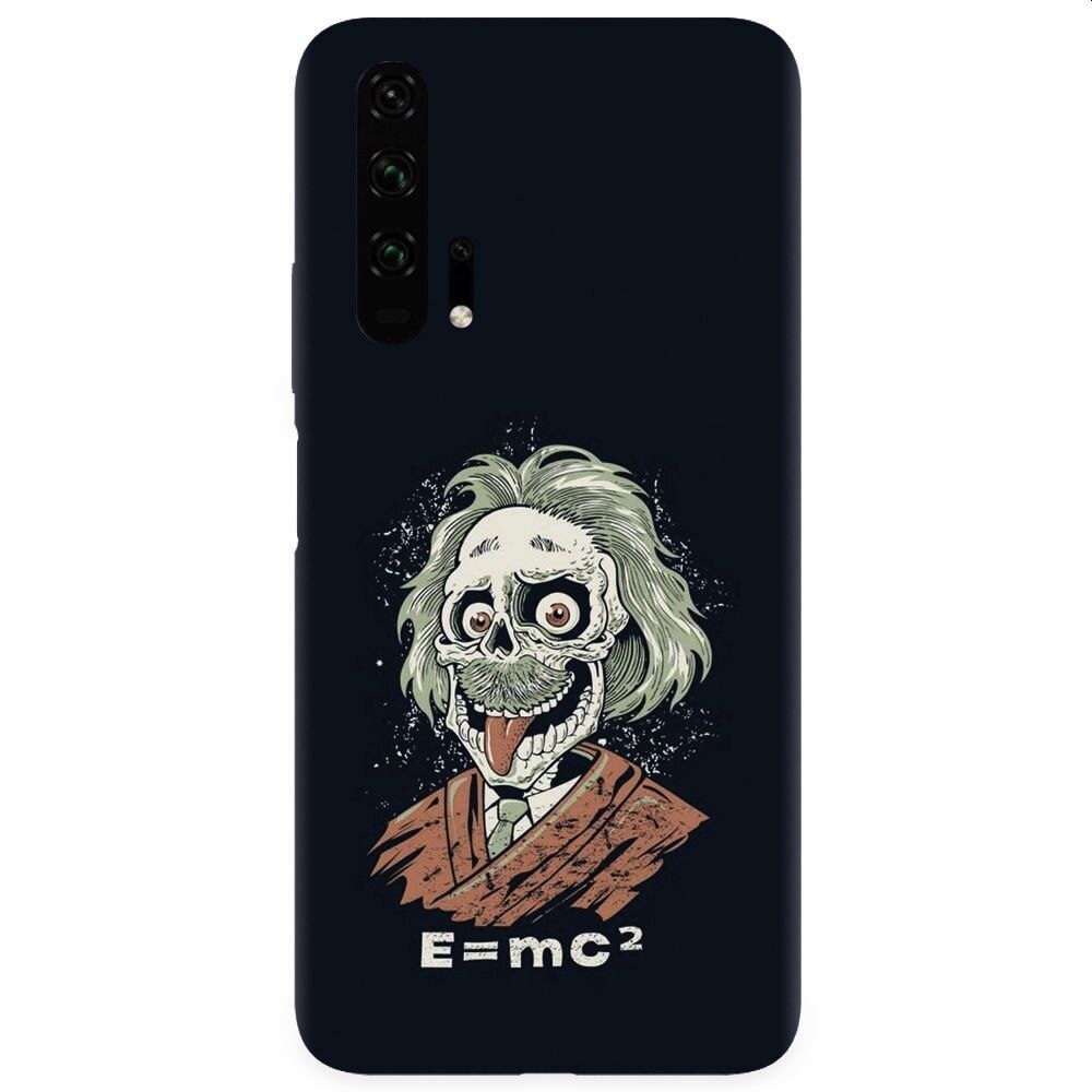 Husa silicon pentru Honor 20 Pro, Albert Einstein Caricature