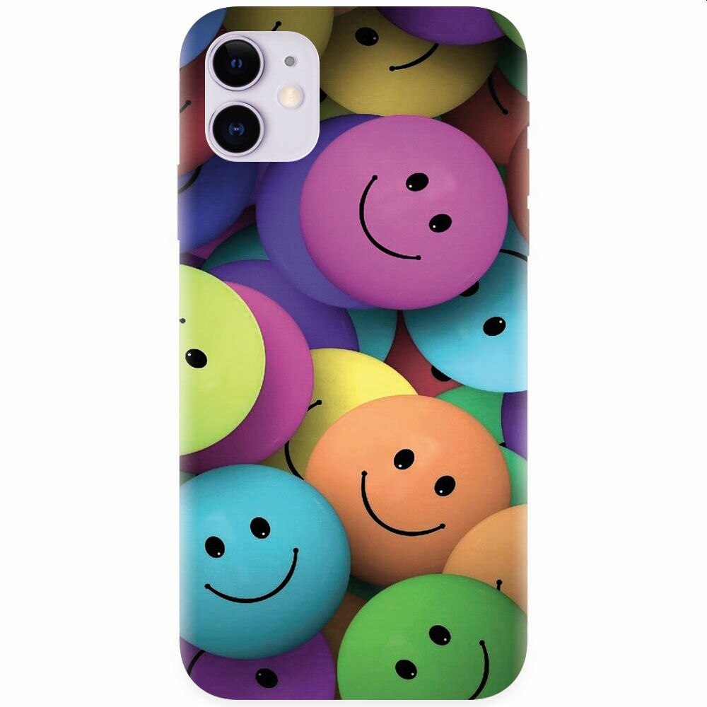 Husa silicon pentru Apple Iphone 11, Smiles