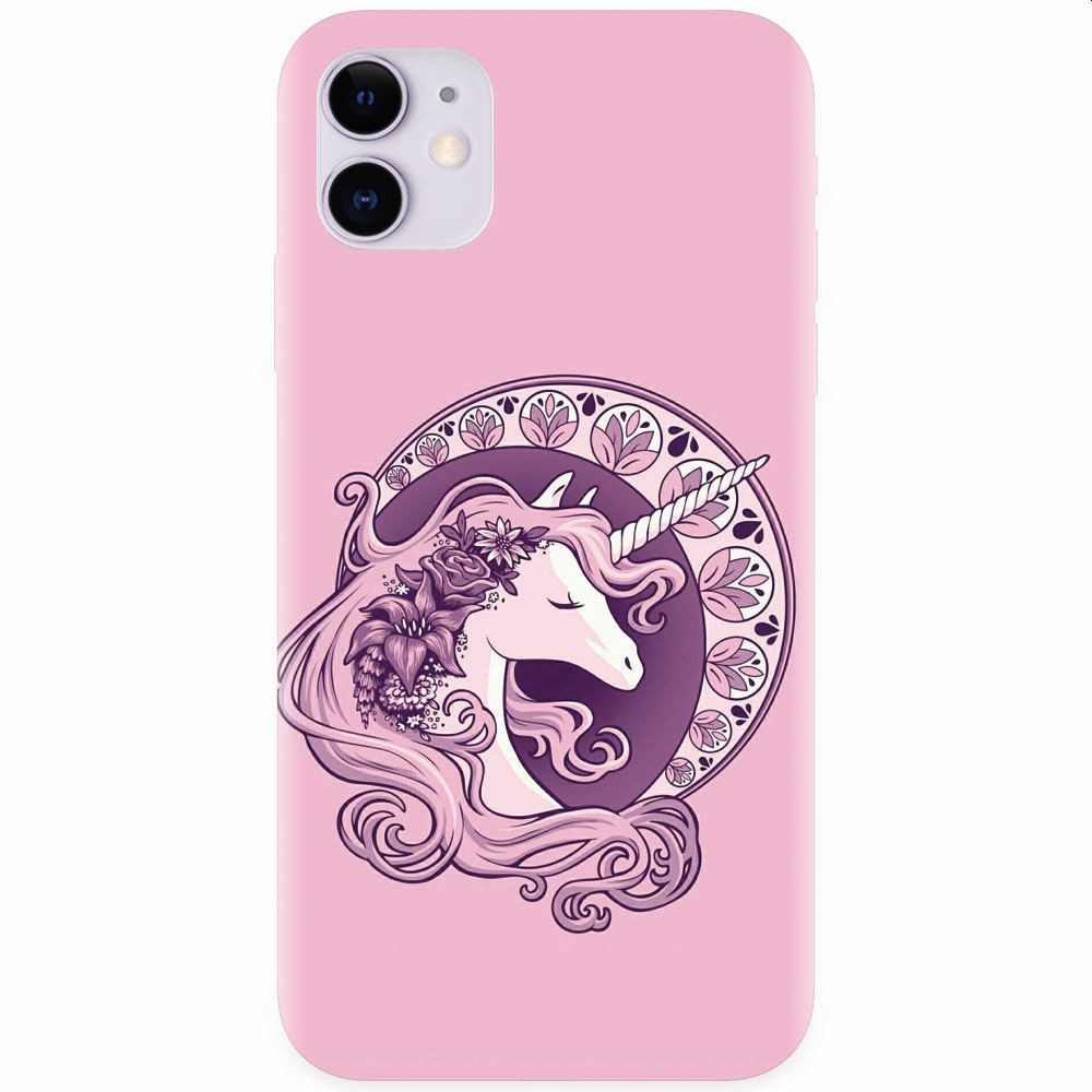 Husa silicon pentru Apple Iphone 11, Purple Unicorn