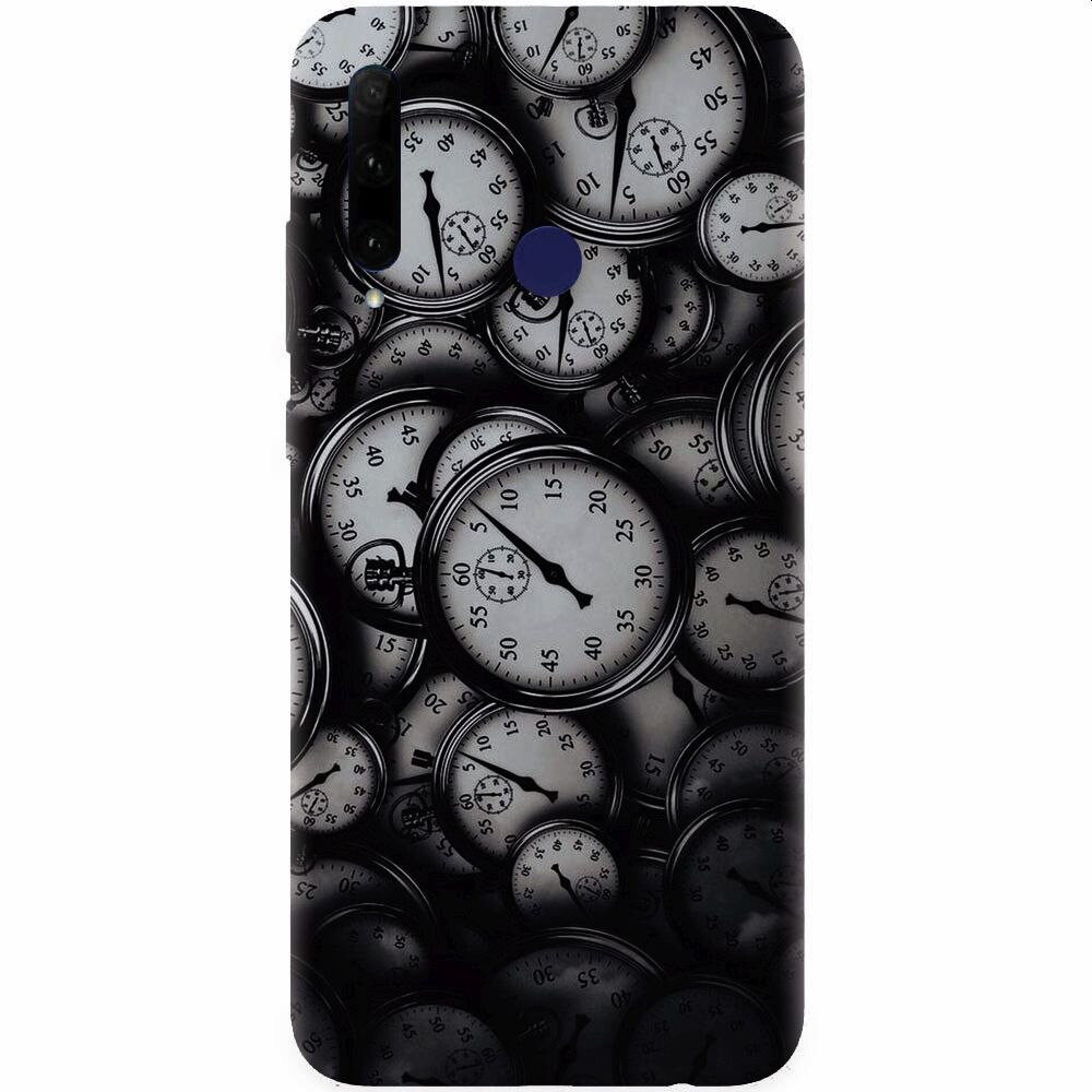Husa silicon pentru Honor 20 Lite, Clocks Bw