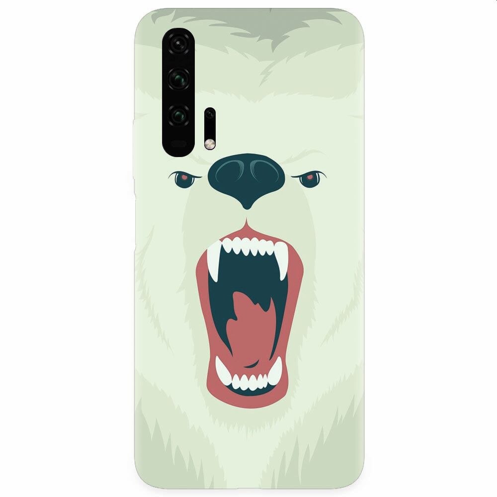 Husa silicon pentru Honor 20 Pro, Fierce Polar Bear Winter