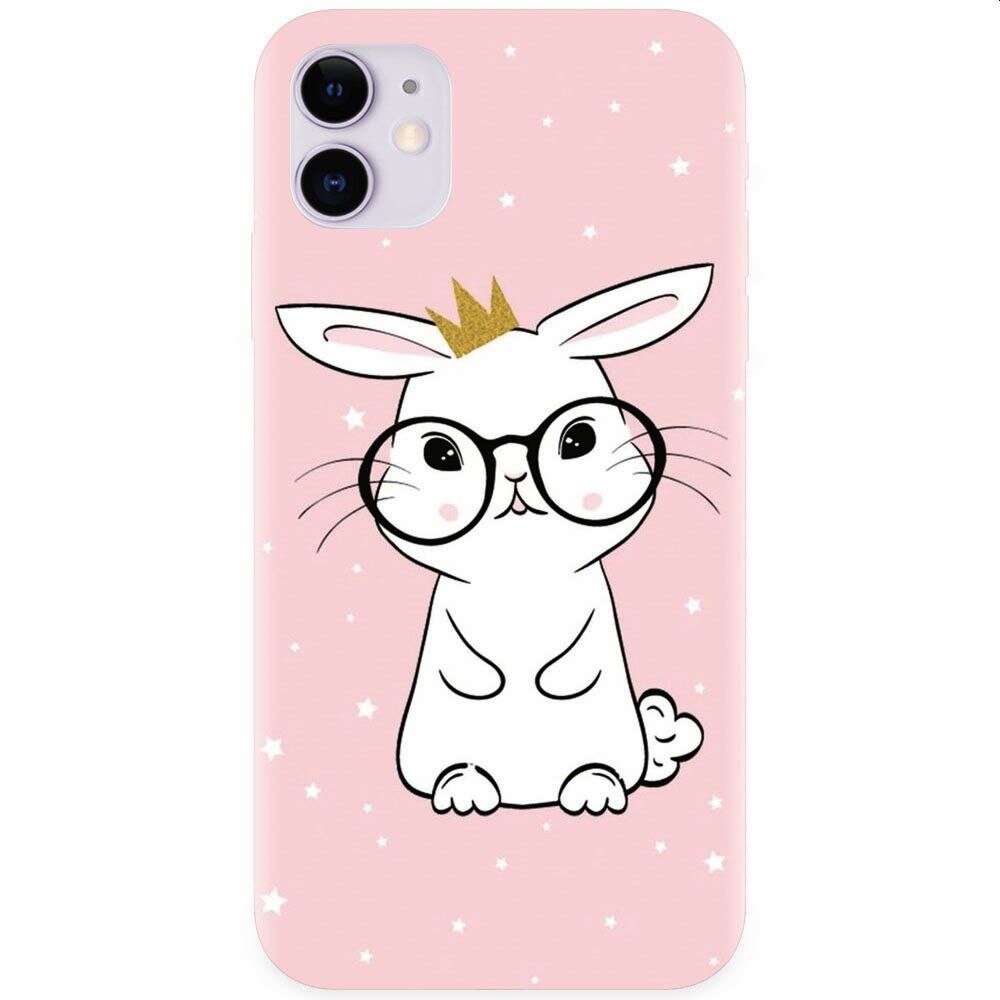 Husa silicon pentru Apple Iphone 11, Cute Rabbit