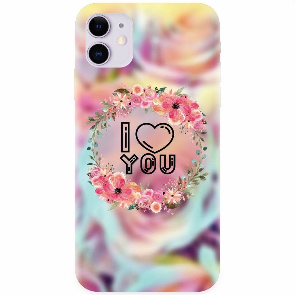 Husa silicon pentru Apple Iphone 11, I Love You