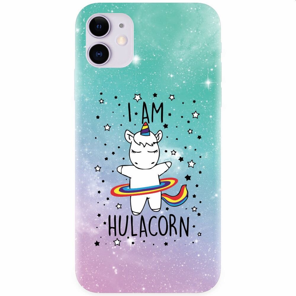Husa silicon pentru Apple Iphone 11, I Am Hulacorn