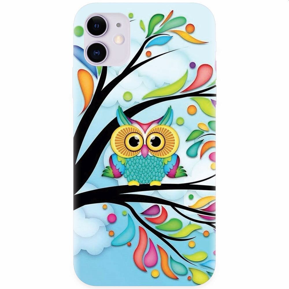 Husa silicon pentru Apple Iphone 11, Owl 101