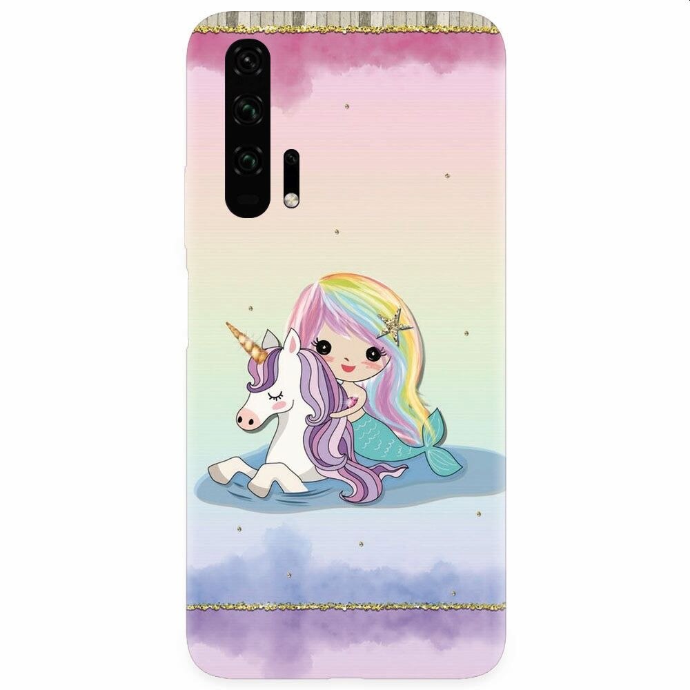 Husa silicon pentru Honor 20 Pro, Mermaid Unicorn Play