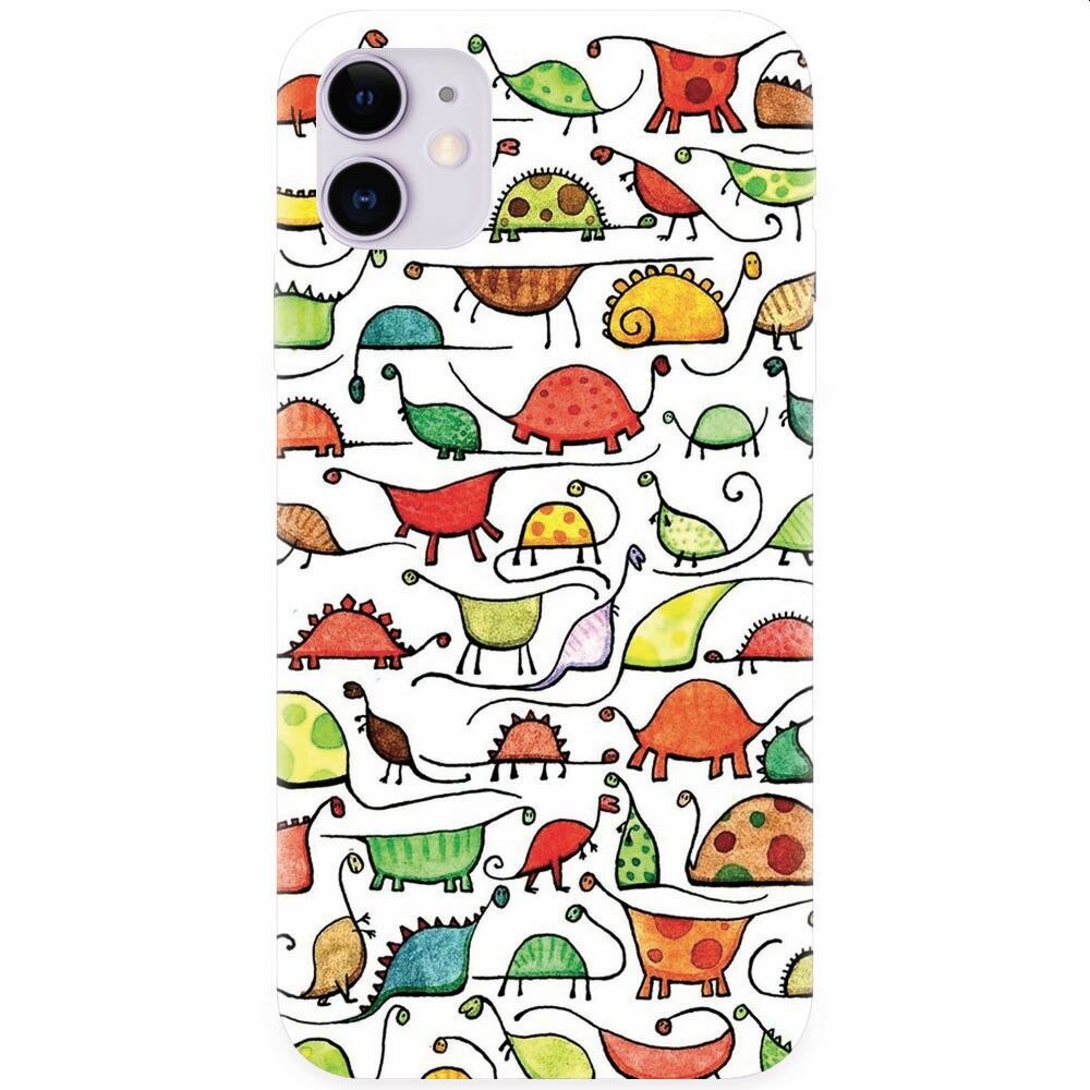 Husa silicon pentru Apple Iphone 11, Dino