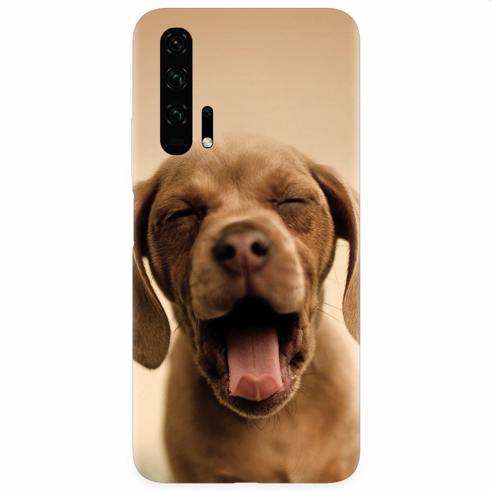 Husa silicon pentru Honor 20 Pro, Cute Yawning Puppy