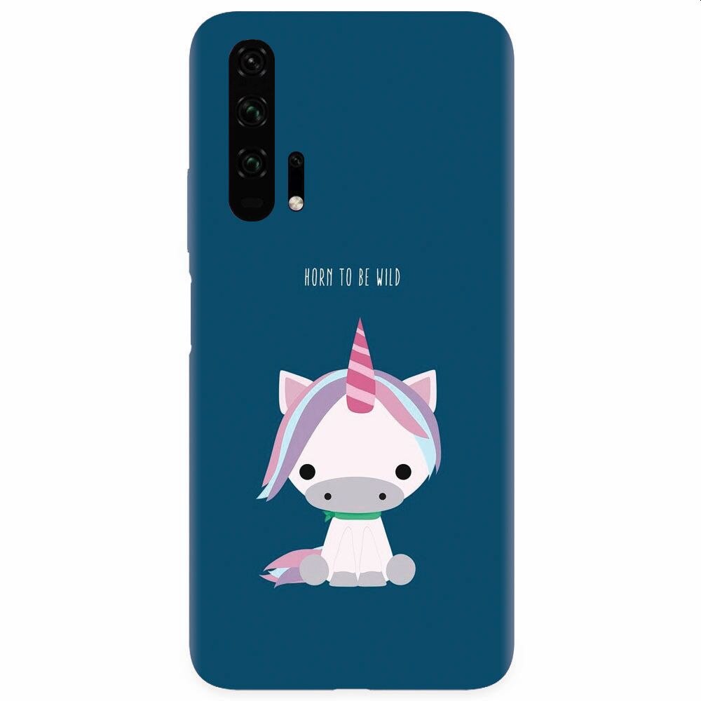 Husa silicon pentru Honor 20 Pro, Horn To Be Wild Cute Unicorn