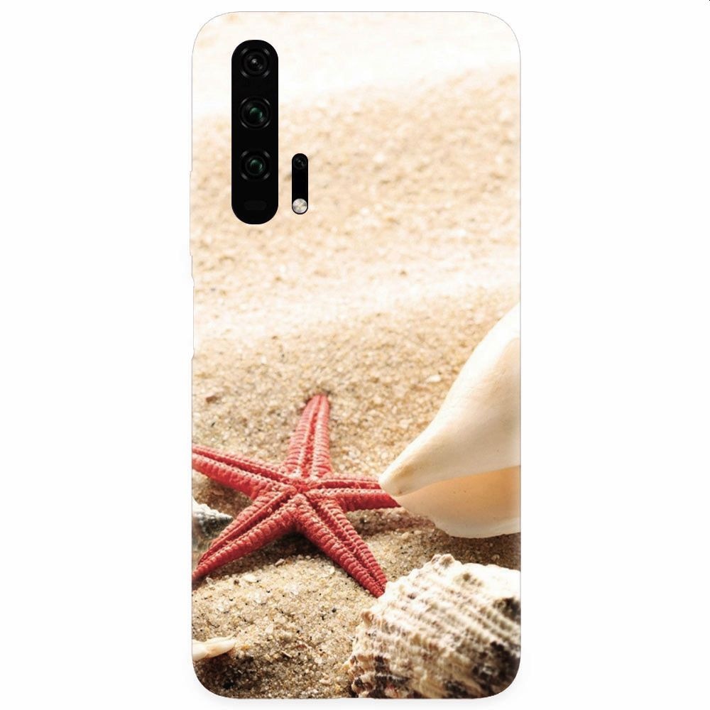 Husa silicon pentru Honor 20 Pro, Beach Shells And Starfish