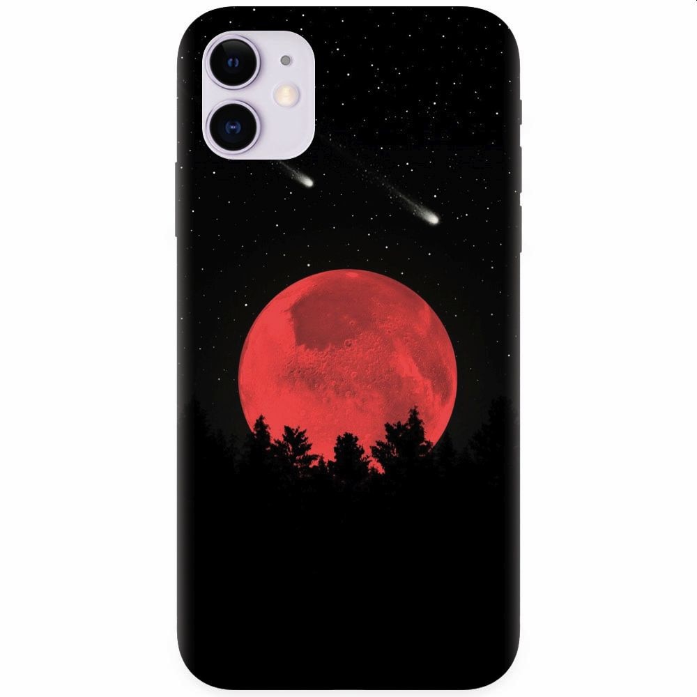 Husa silicon pentru Apple Iphone 11, Blood Moon
