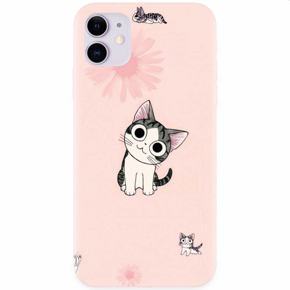 Husa silicon pentru Apple Iphone 11, Cute Cat 101