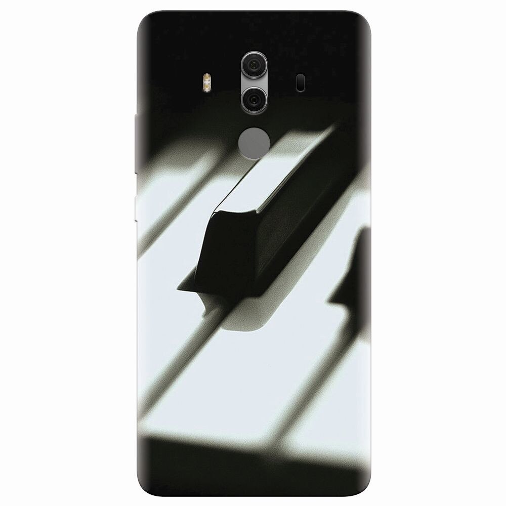 Husa silicon pentru Huawei Mate 10 Pro, Piano Key Close Up Macro