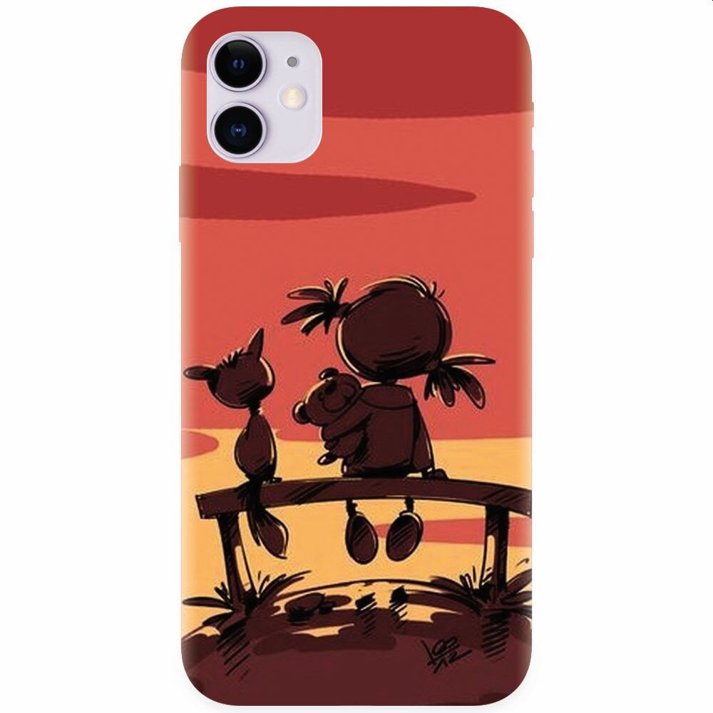 Husa silicon pentru Apple Iphone 11, Lovely Sunsets