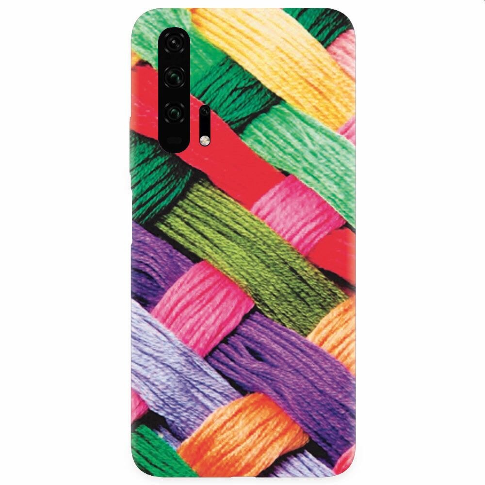 Husa silicon pentru Honor 20 Pro, Colorful Woolen Art
