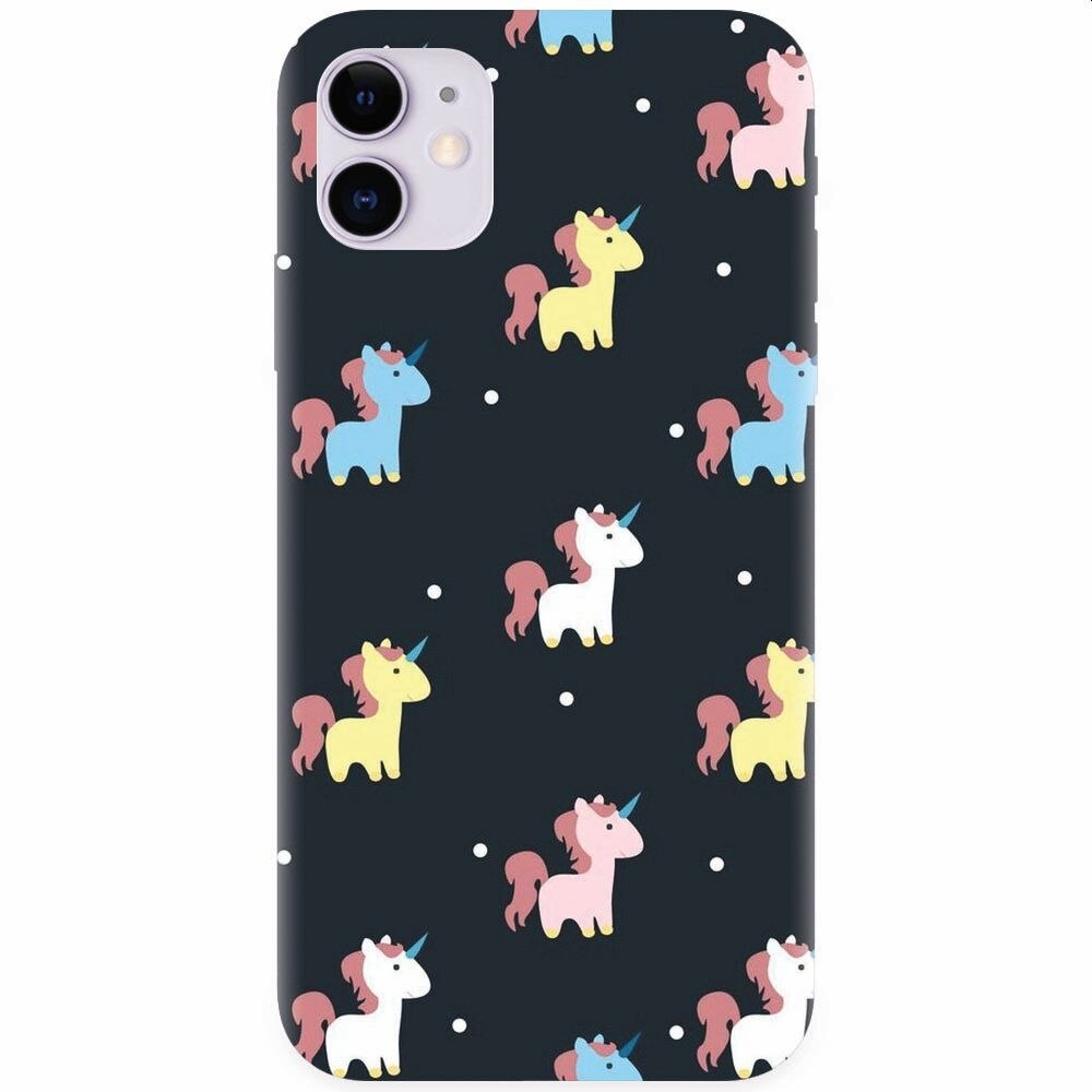 Husa silicon pentru Apple Iphone 11, Unicorns