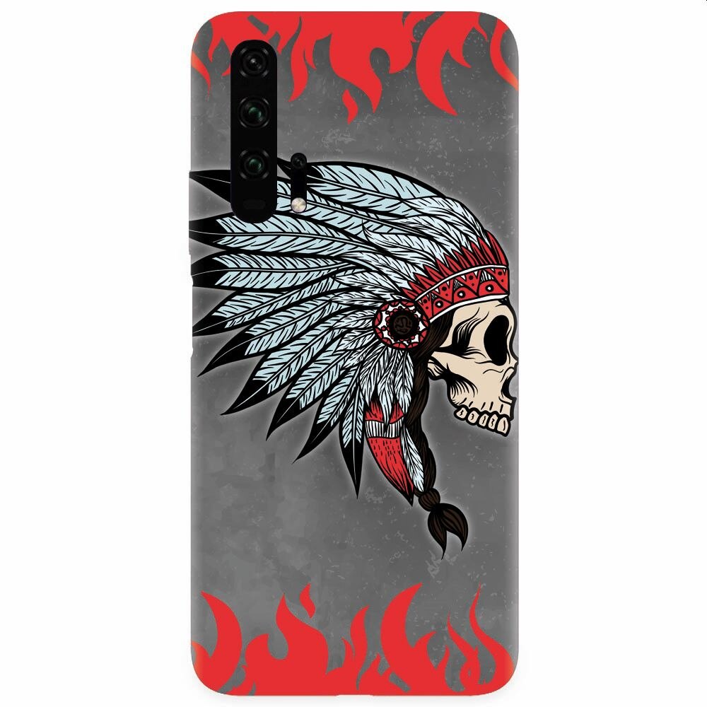 Husa silicon pentru Honor 20 Pro, Indian Skull