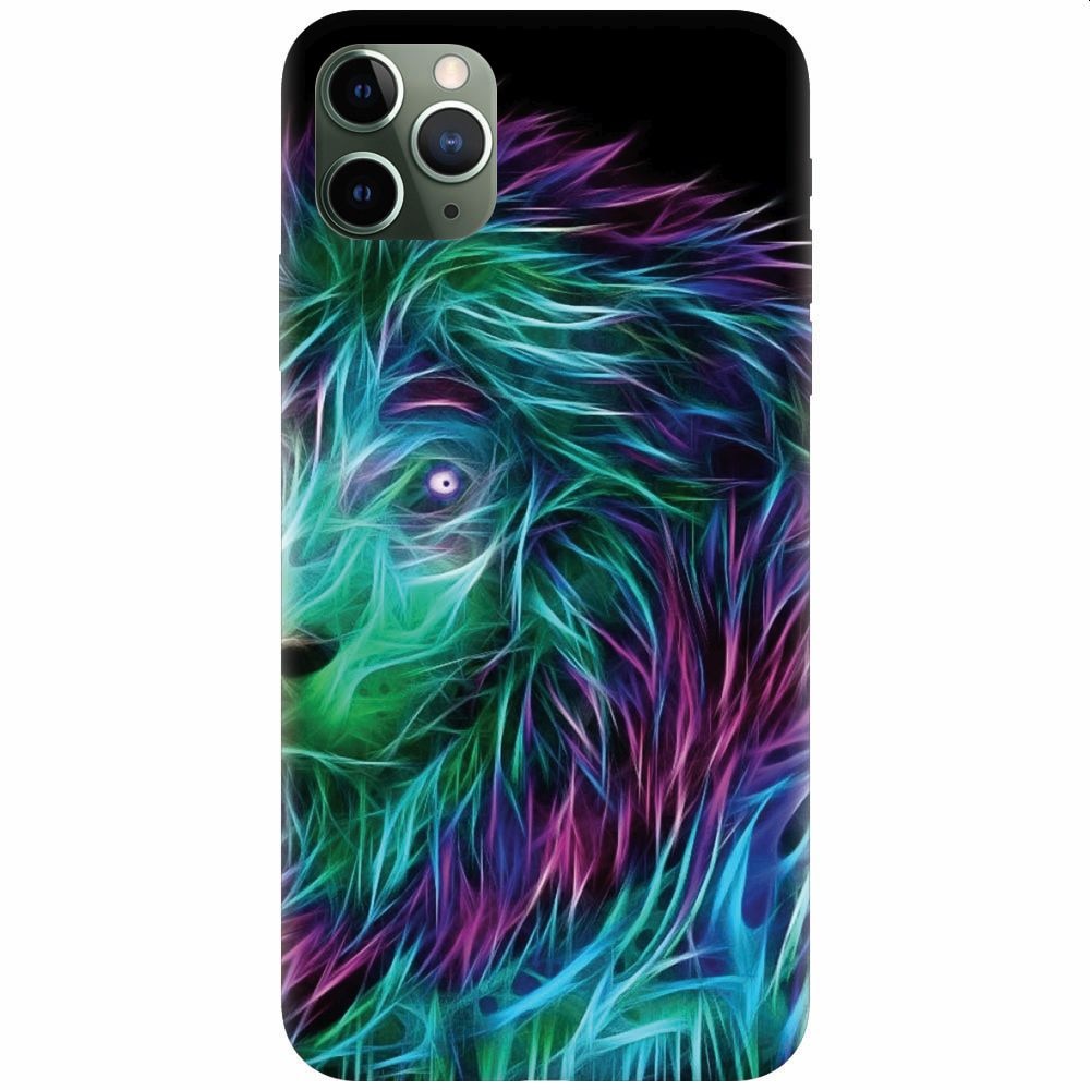 Husa silicon pentru Apple Iphone 11 Pro, Abstract Lion 002