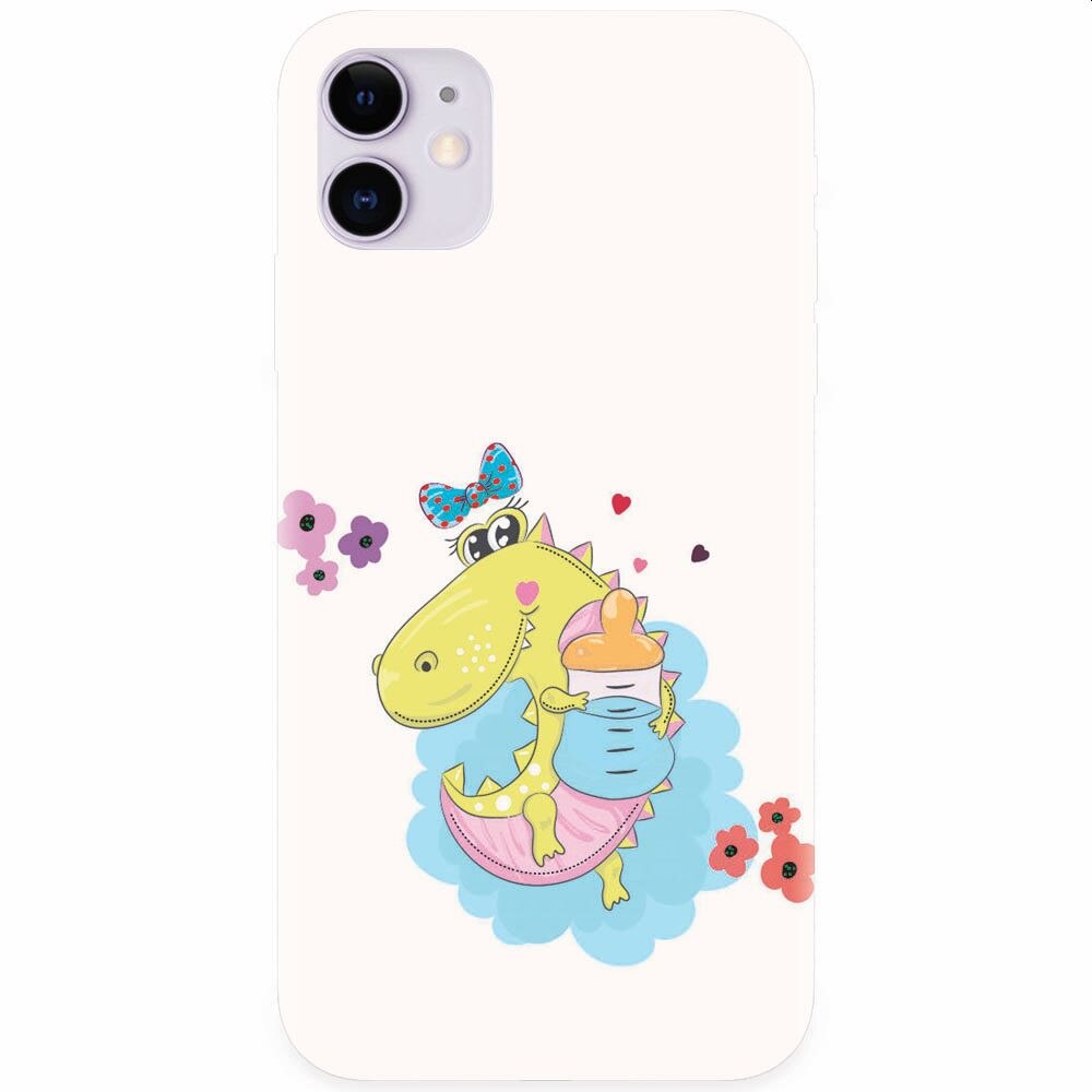 Husa silicon pentru Apple Iphone 11, Bebe Crocodil