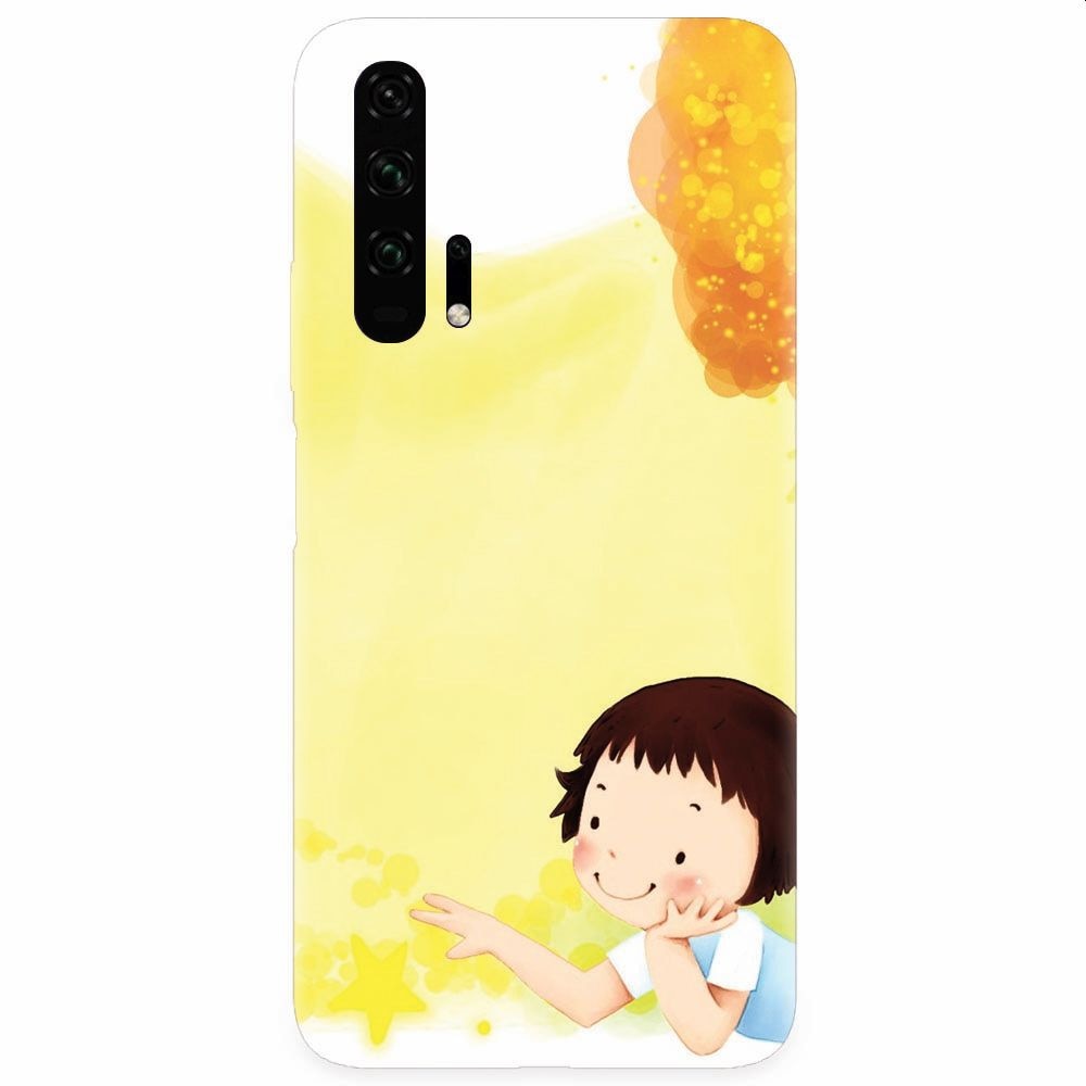 Husa silicon pentru Honor 20 Pro, Child Autumn Paint Hd