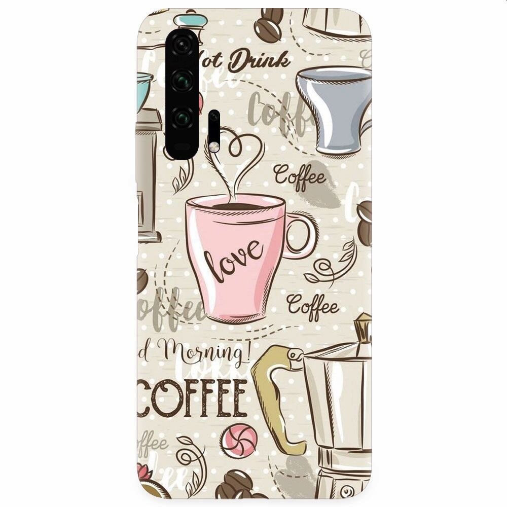 Husa silicon pentru Honor 20 Pro, Coffe And Donuts