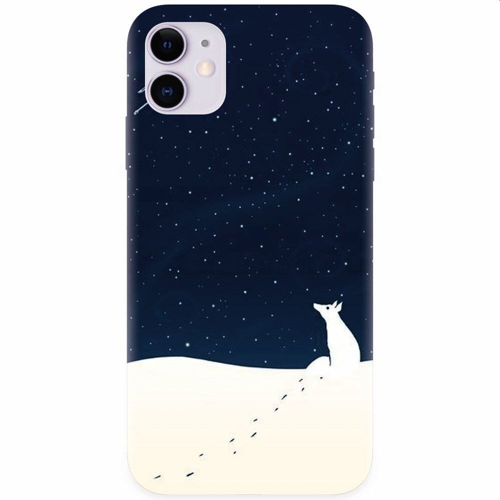 Husa silicon pentru Apple Iphone 11, Winter Night