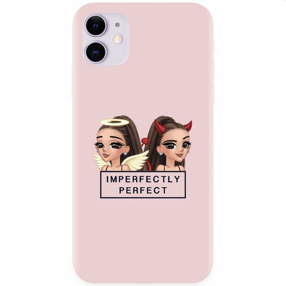 Husa silicon pentru Apple Iphone 11, Imperfectly Perfect Pink