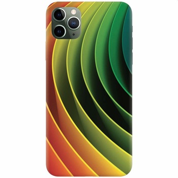 Husa silicon pentru Apple Iphone 11 Pro, 3D Multicolor Abstract Lines Husa silicon pentru Apple Iphone 11 Pro, 3D Multicolor Abstract Lines