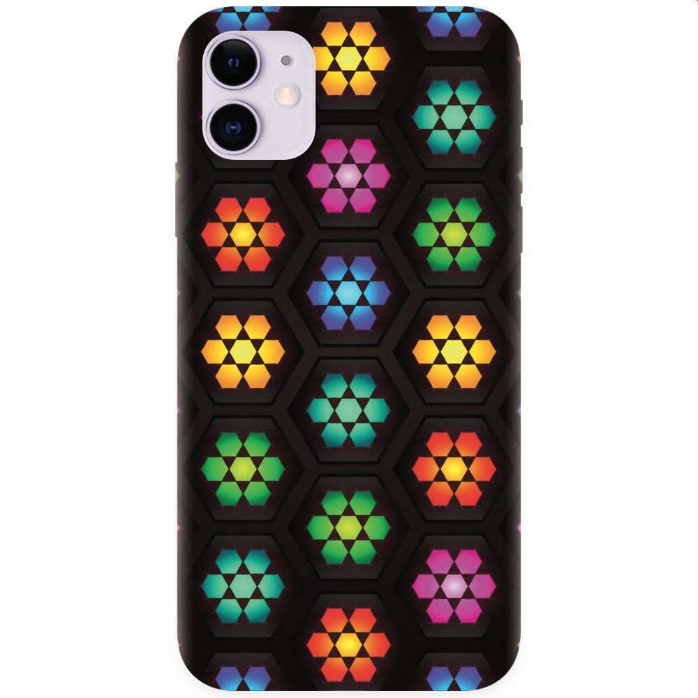 Husa silicon pentru Apple Iphone 11, Kaleidoscope Mosaic Patterns