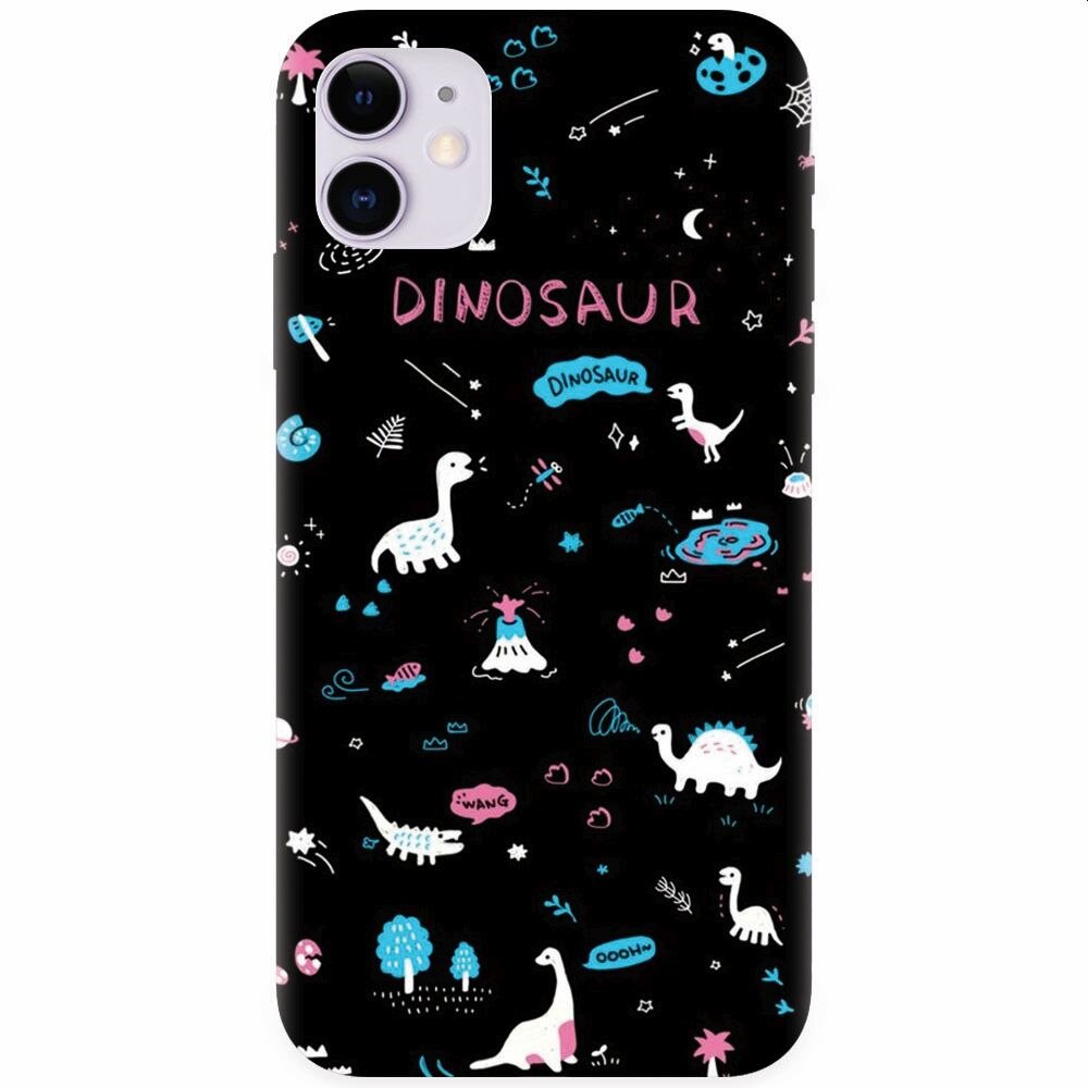 Husa silicon pentru Apple Iphone 11, Dinosaur
