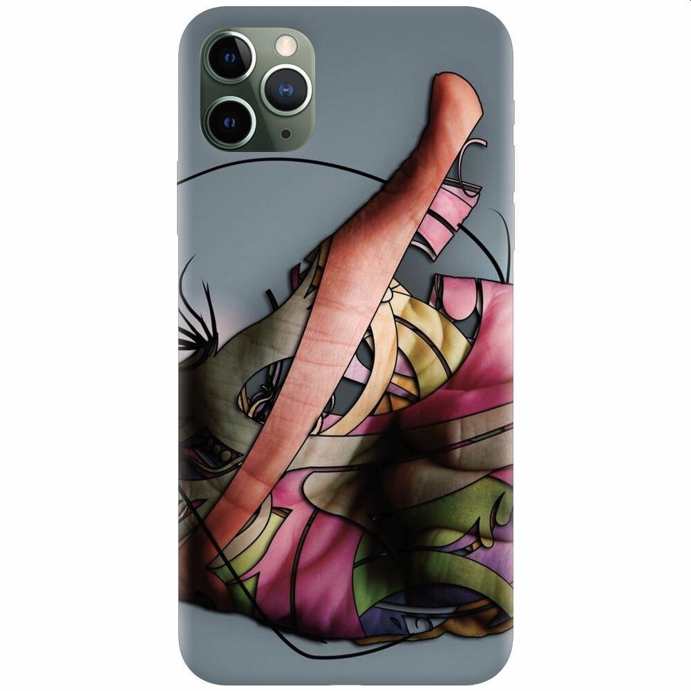 Husa silicon pentru Apple Iphone 11 Pro, Abstract Minimalistic Hands