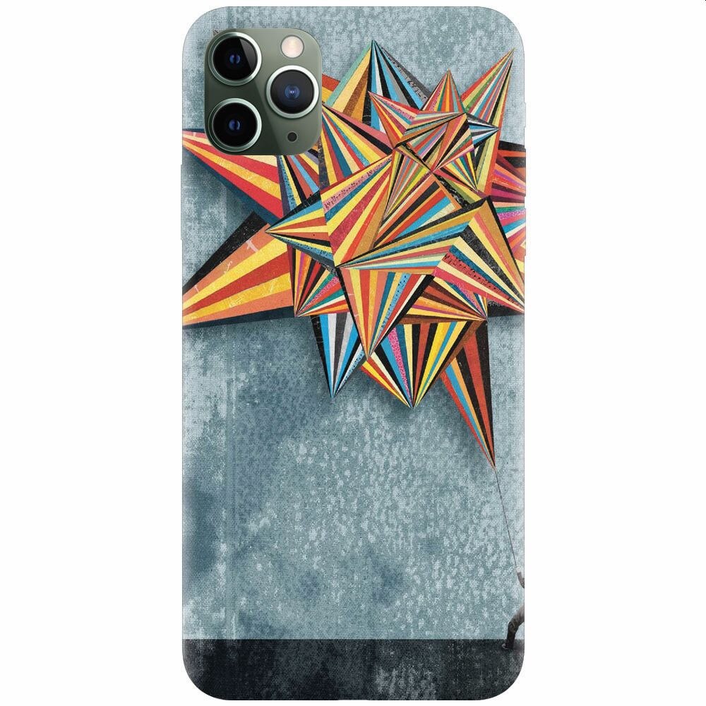 Husa silicon pentru Apple Iphone 11 Pro Max, Abstract Colorful Balloon Triangles