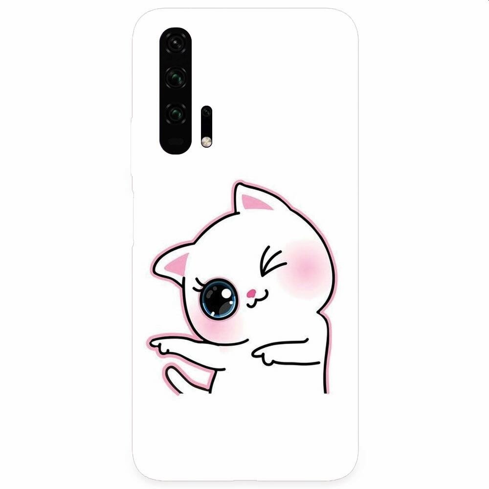 Husa silicon pentru Honor 20 Pro, Cute Kitty