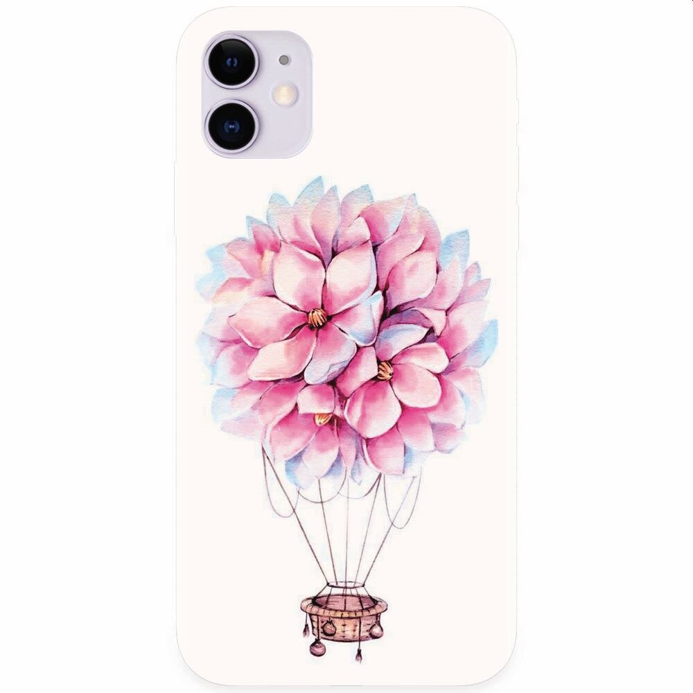 Husa silicon pentru Apple Iphone 11, Flower Baloon