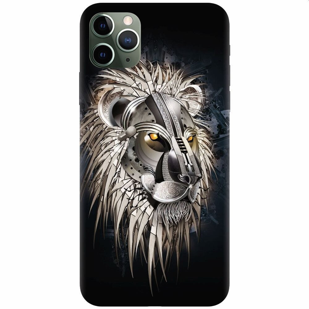 Husa silicon pentru Apple Iphone 11 Pro, Abstract Lion 001