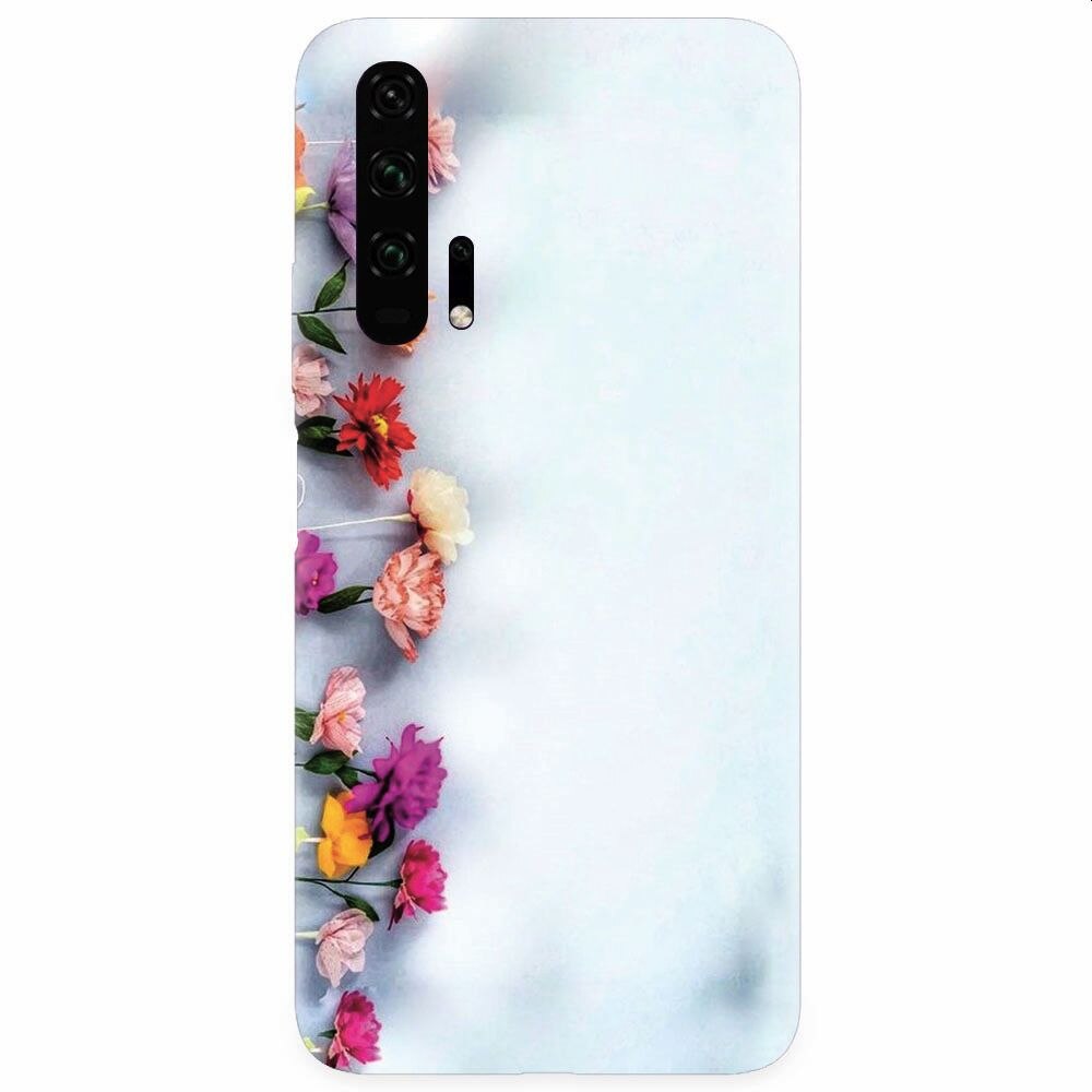 Husa silicon pentru Honor 20 Pro, Flowers